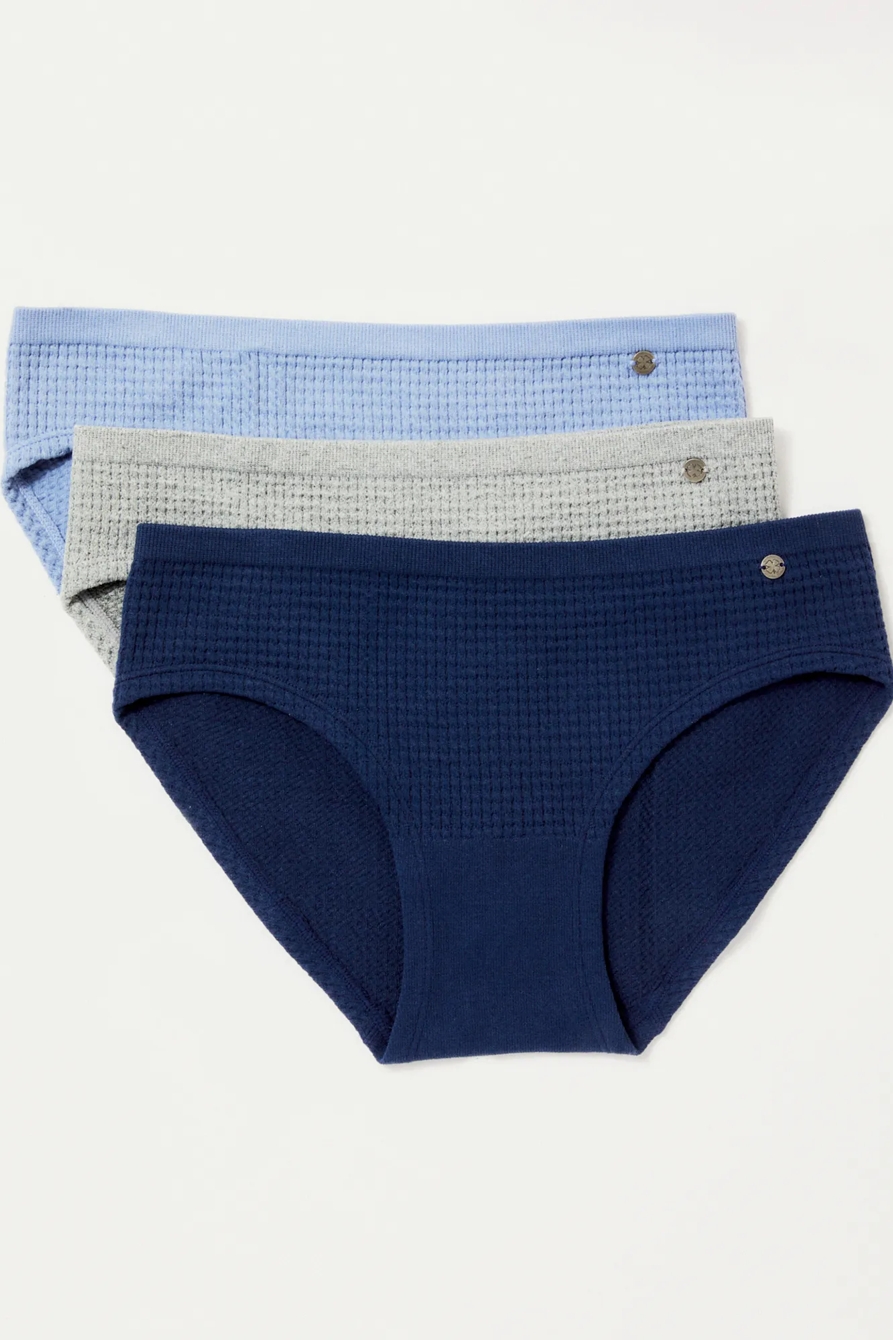 3 PACK WAFFLE NYLON PANTIE SET, image 1