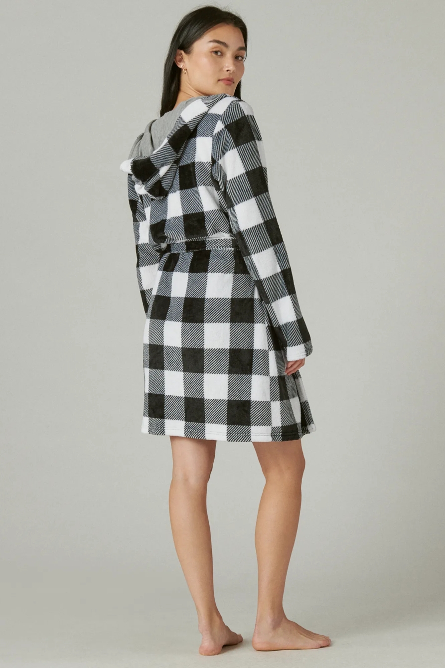 HOODED BUFFALO PLAID ROBE, image 2
