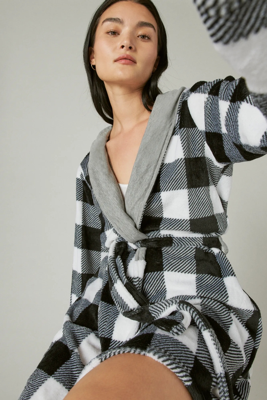 HOODED BUFFALO PLAID ROBE, image 4