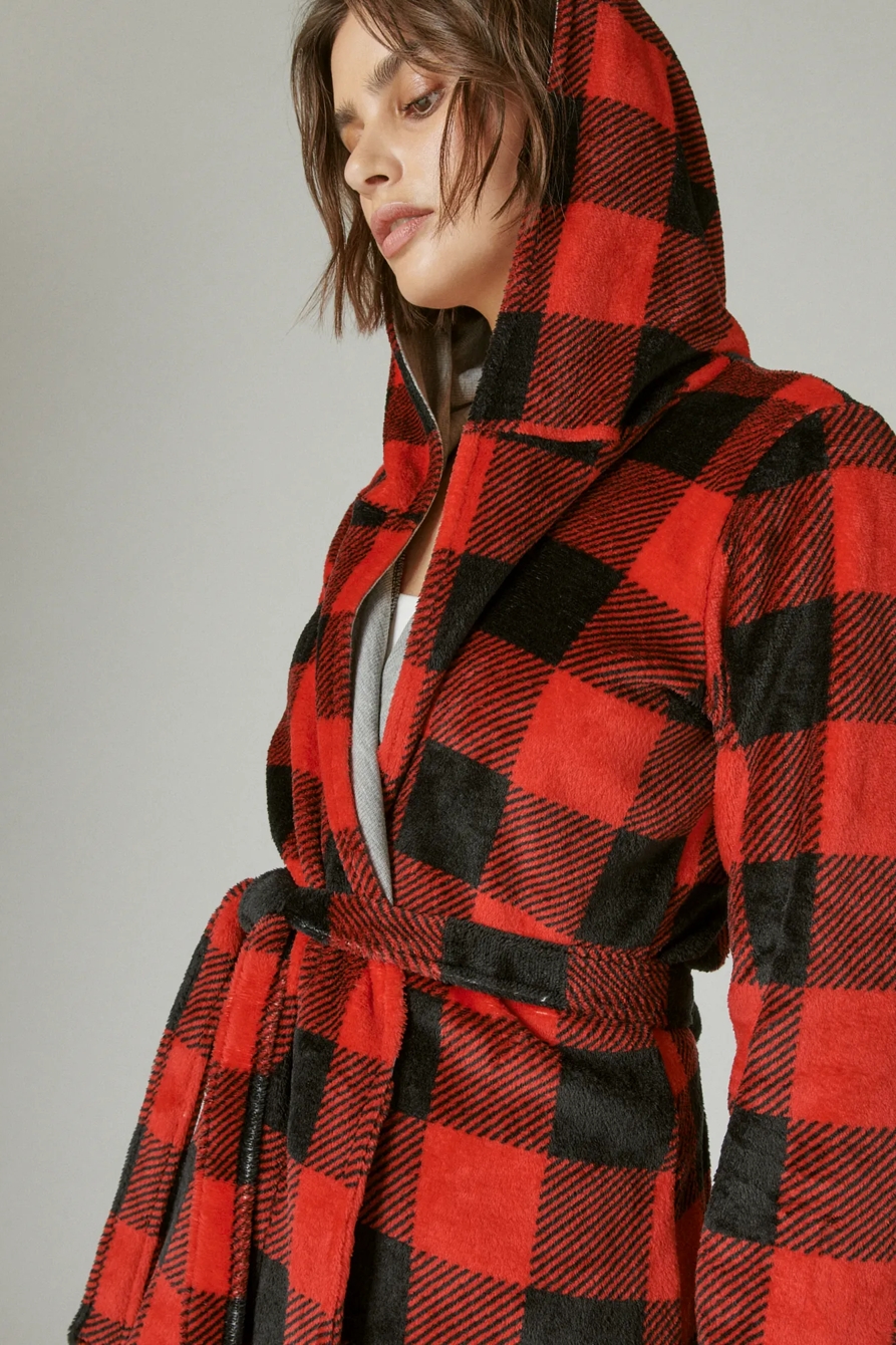 HOODED BUFFALO PLAID ROBE, image 4