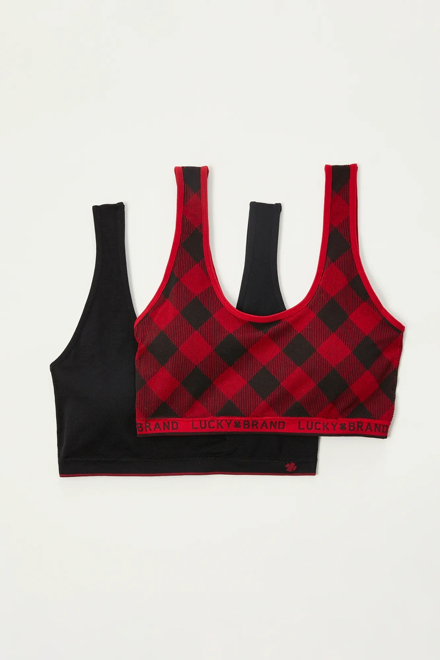 BUFFALO PLAID 2PK BRALETTE SET, image 4