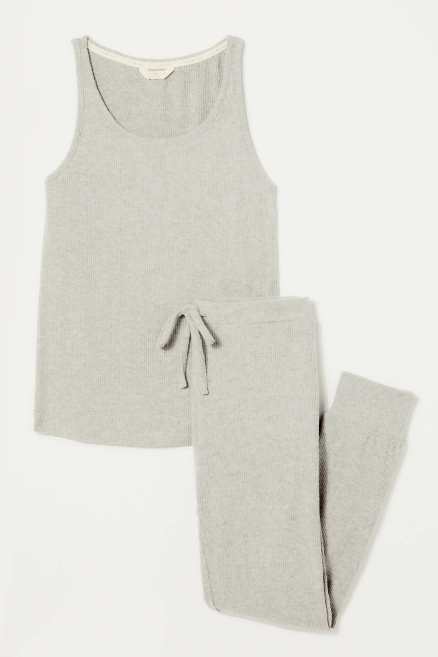 RIBBED TANK SLEEPWEAR SET, image 5