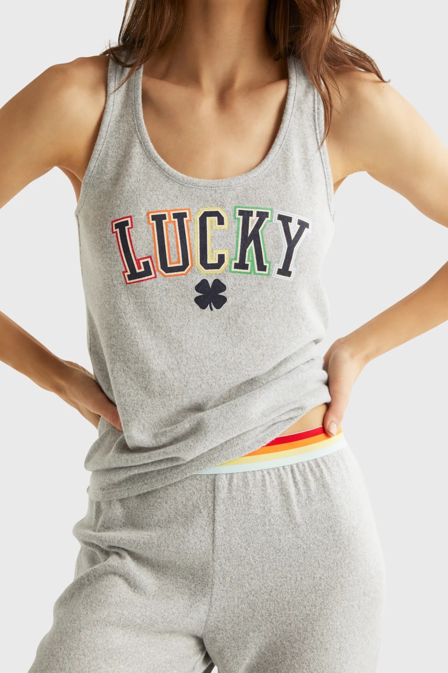 LUCKY PRIDE HEATHER GREY SLEEPWEAR SET, image 5