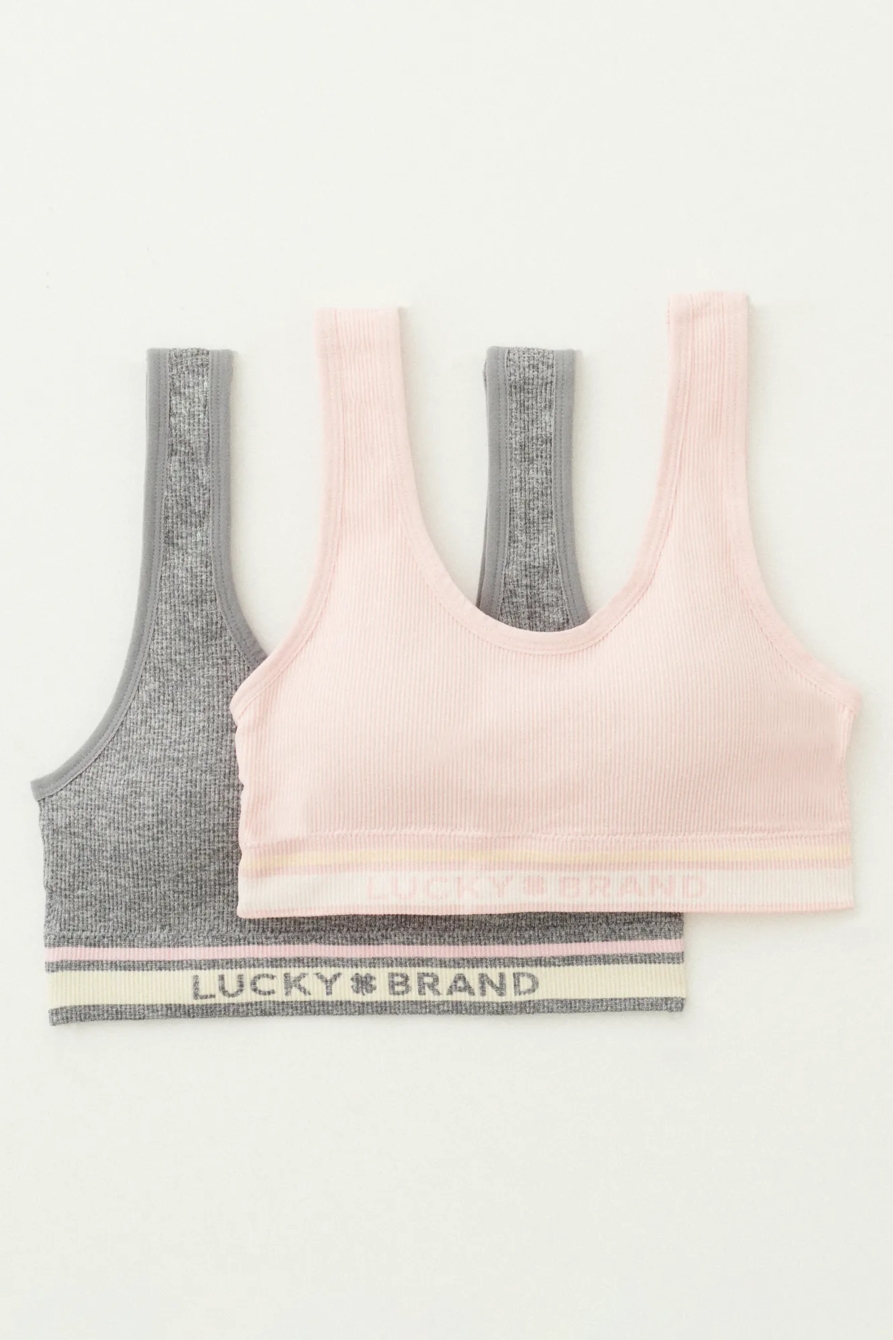 2 PACK VARSITY LOGO SEAMLESS BRALETTE SET, image 6
