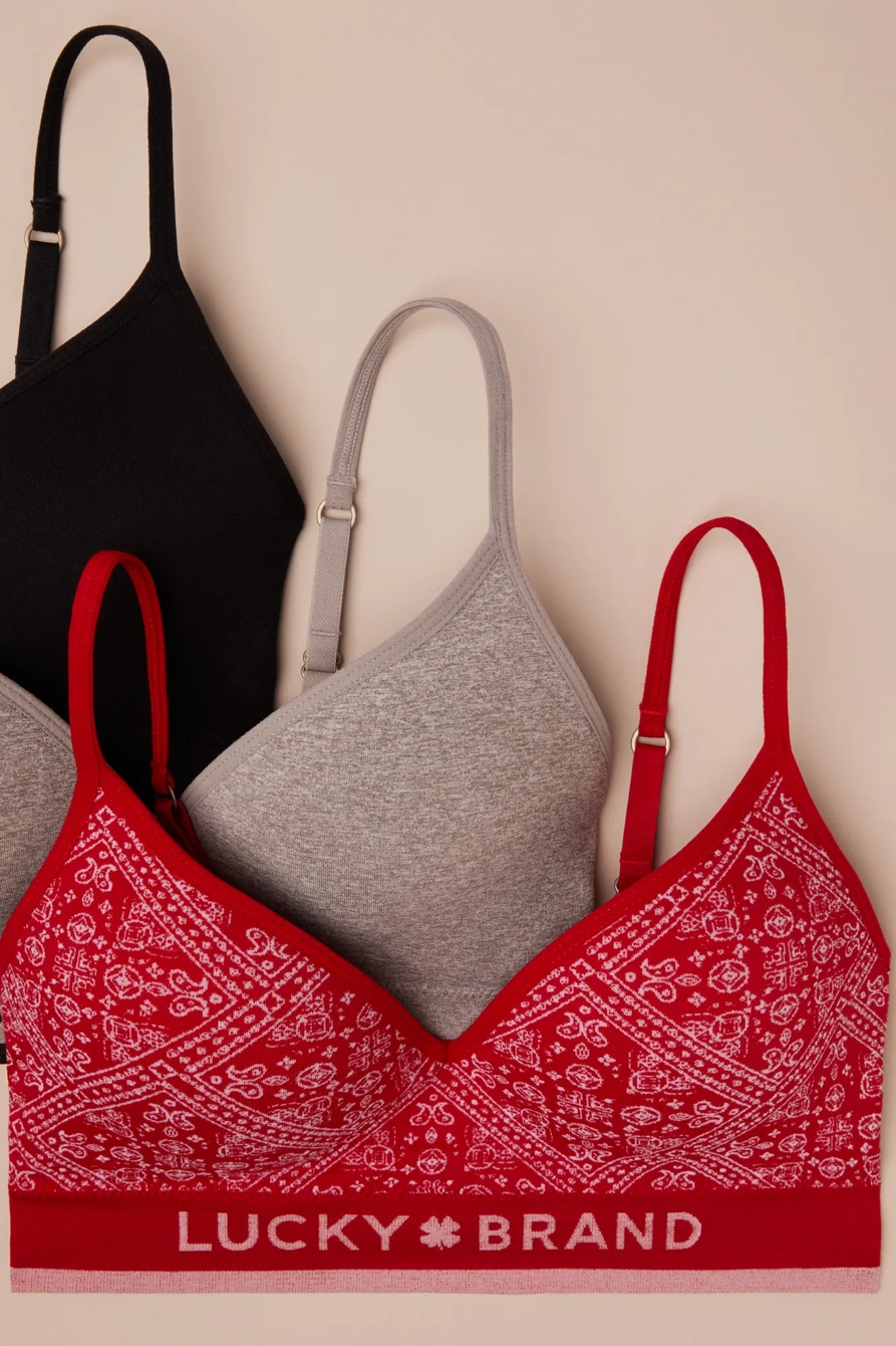 3 PACK JACQUARD LOGO BRA, image 2