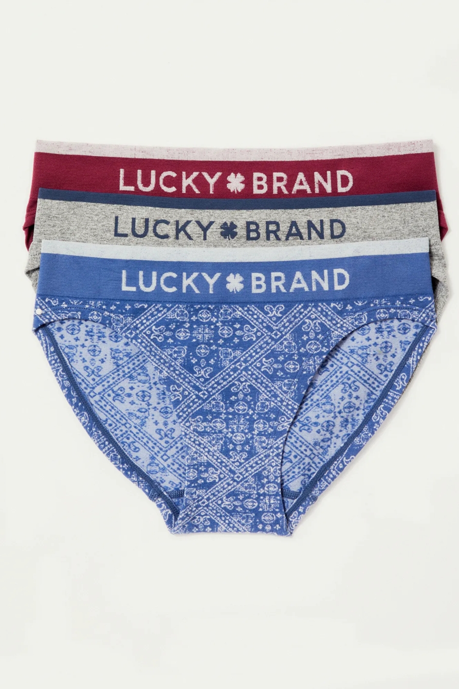 3  MUTLI PACK BANDANA JACQUARD SEAMLESS PANTIE SET, image 1