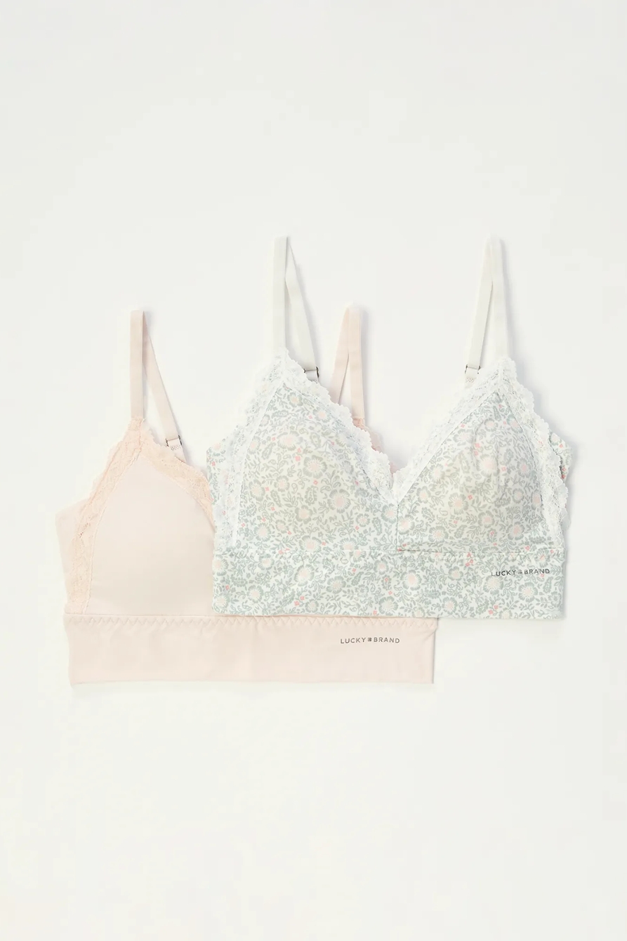 LACE TRIM FLORAL BRALETTE, image 5