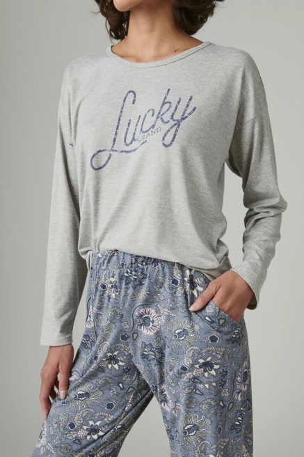 LUCKY SCRIPT & JOGGER SLEEP SET, image 4