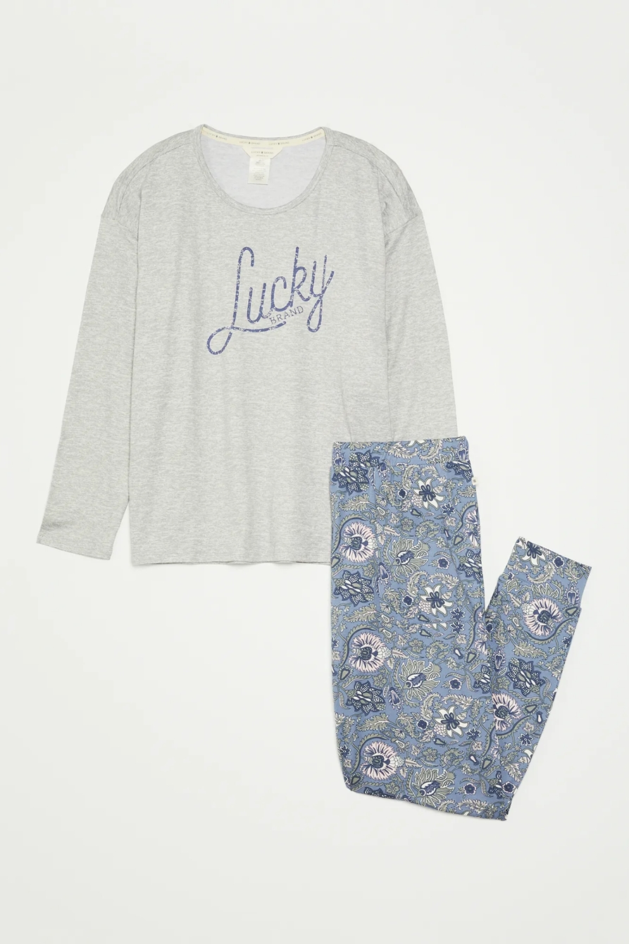 LUCKY SCRIPT & JOGGER SLEEP SET, image 5