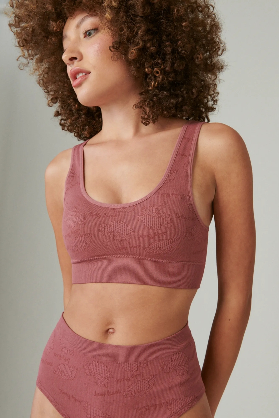 SEAMLESS FLORAL COMFORT BRALETTE SET OF 2, image 1