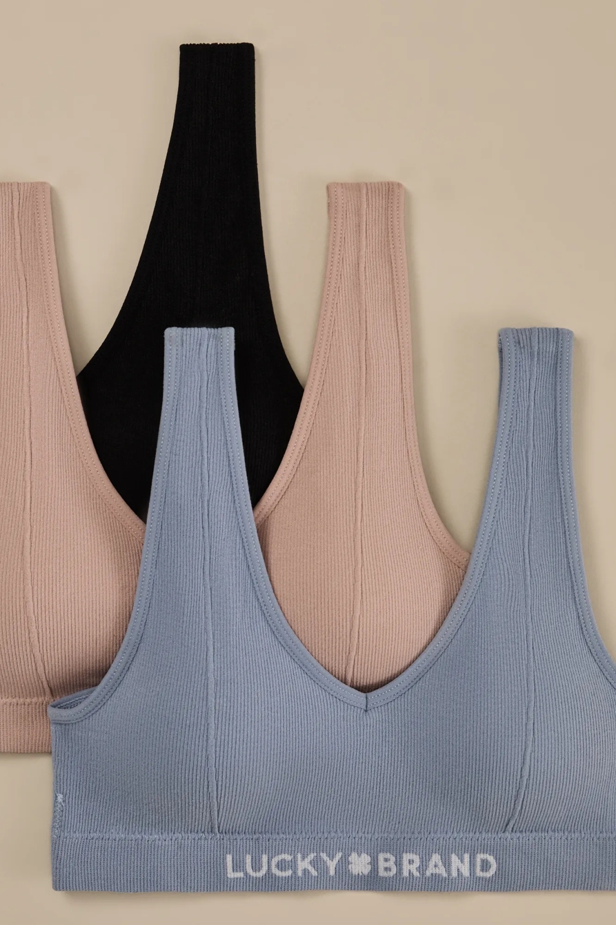 3PK RIB COMFORT BRA, image 2