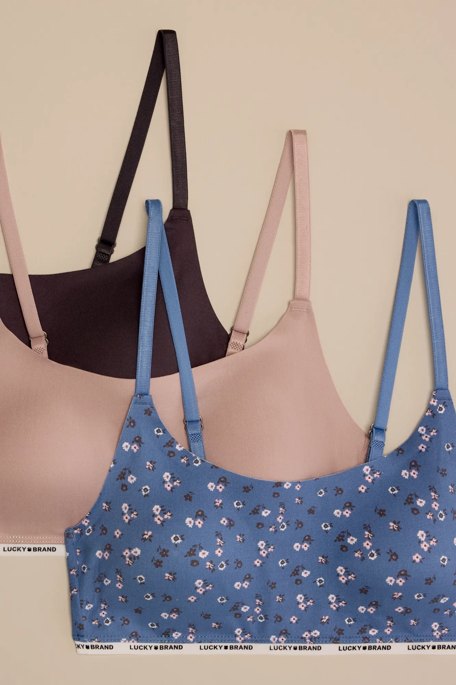 3HGR BRUSH VNECK LOUNGE BRA, image 2