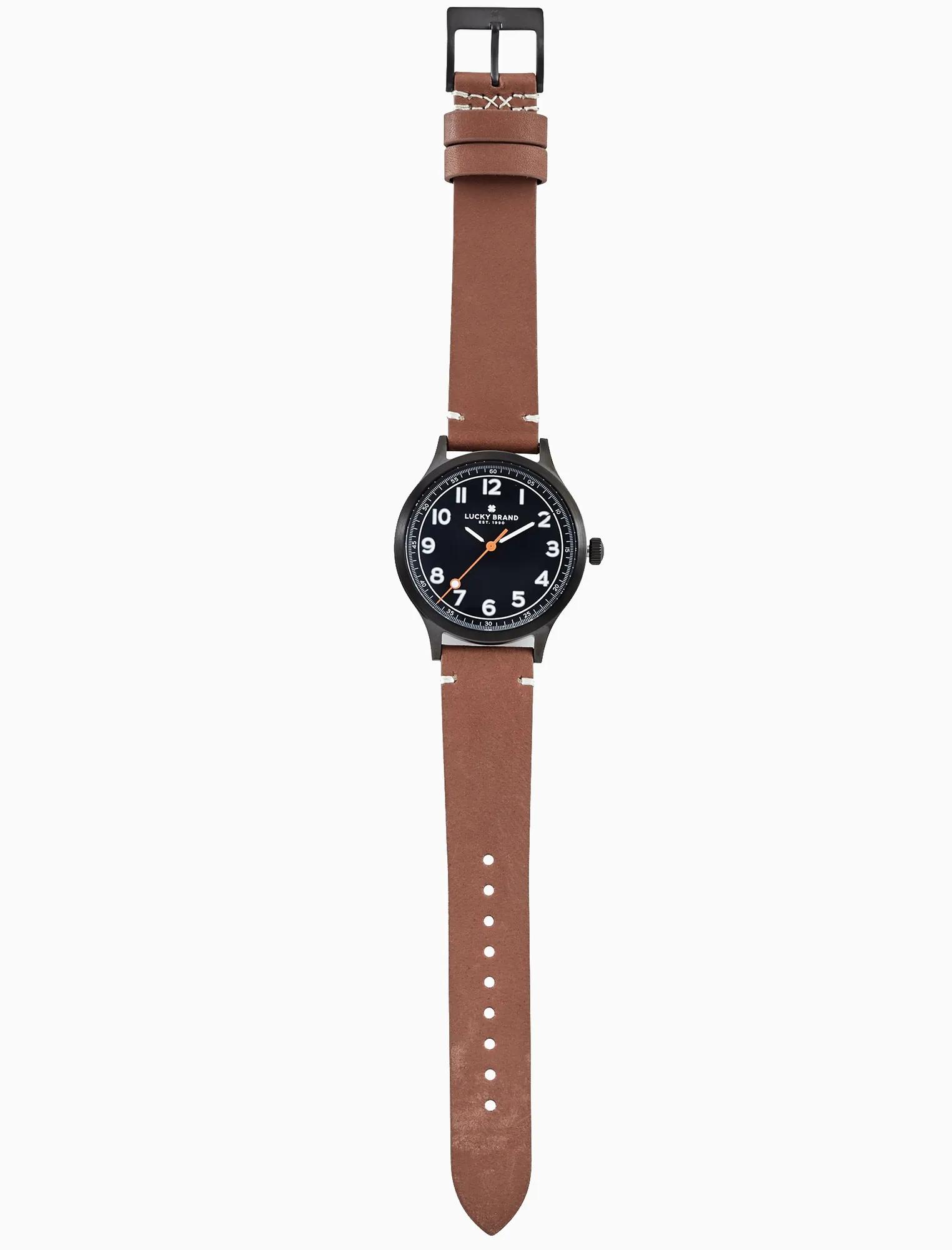 JEFFERSON BROWN LEATHER WATCH, 38MM, image 2