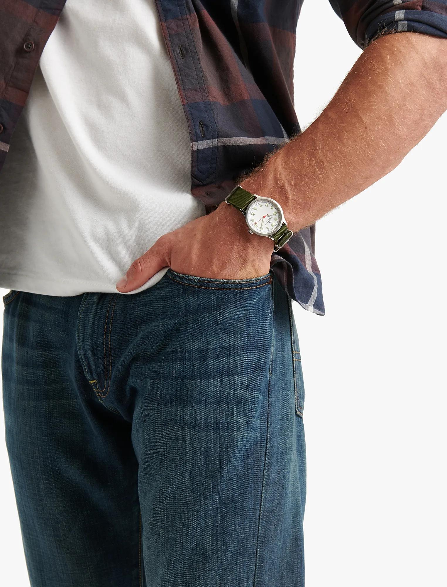 JEFFERSON NATO OLIVE WATCH, 38MM, image 6