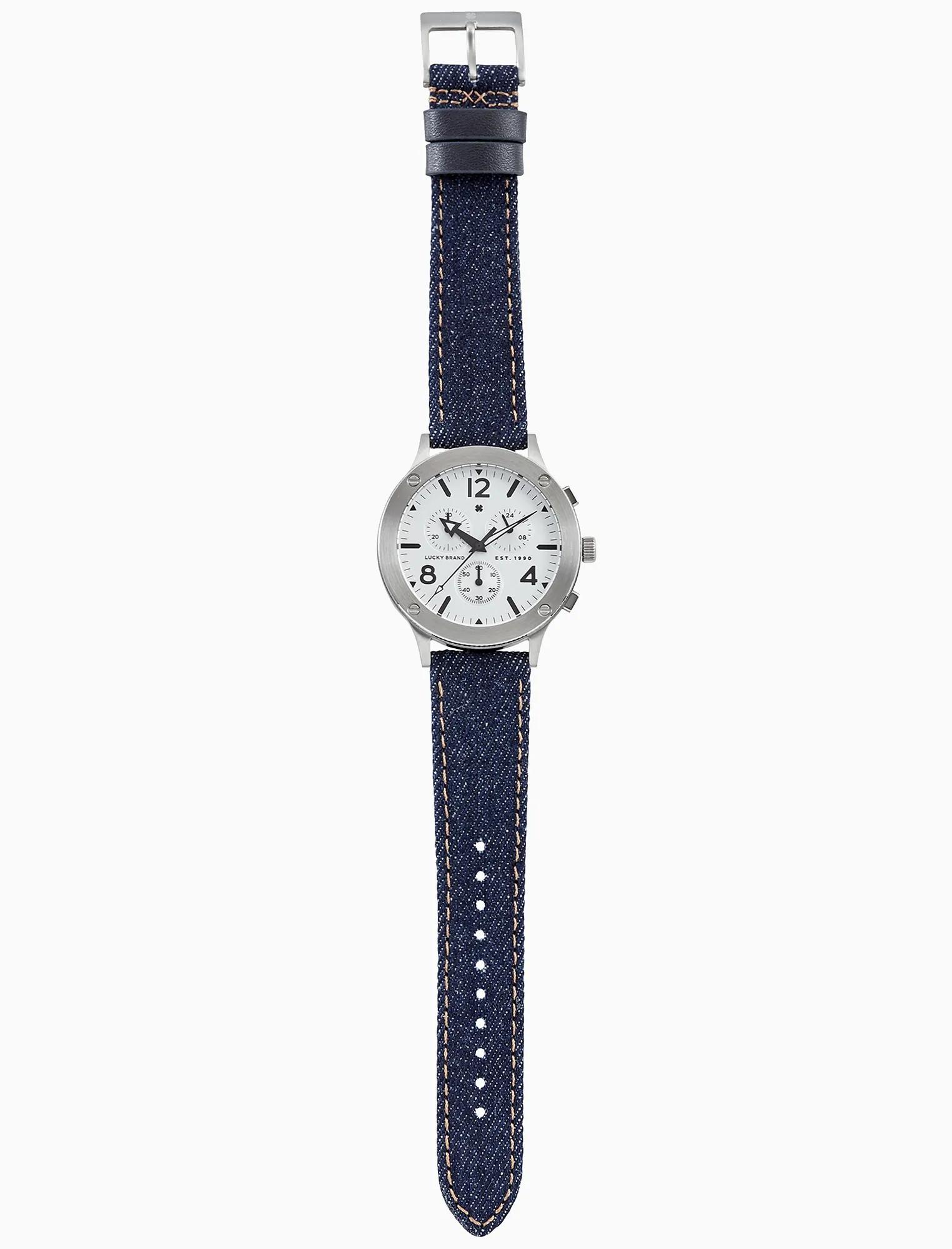 ROCKPOINT MULTI-FUNCTION DENIM WATCH, 42MM, image 2