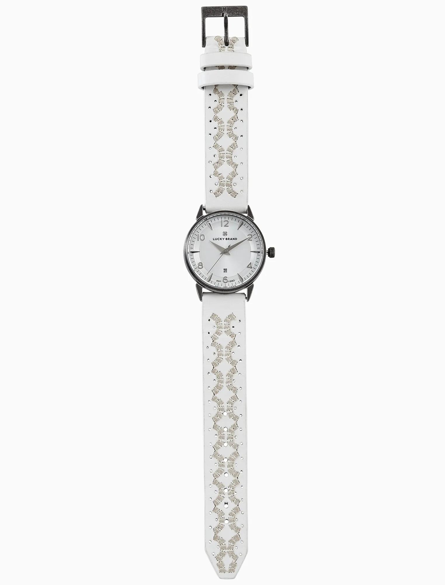 TORREY WHITE EMBROIDERED WATCH, 34MM, image 2