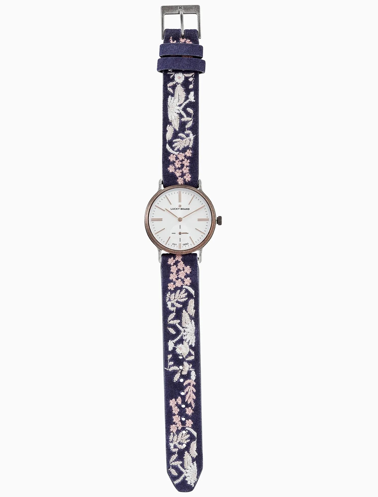 VENTANA TAN EMBROIDERED WATCH, 34MM | Lucky Brand display picture 2