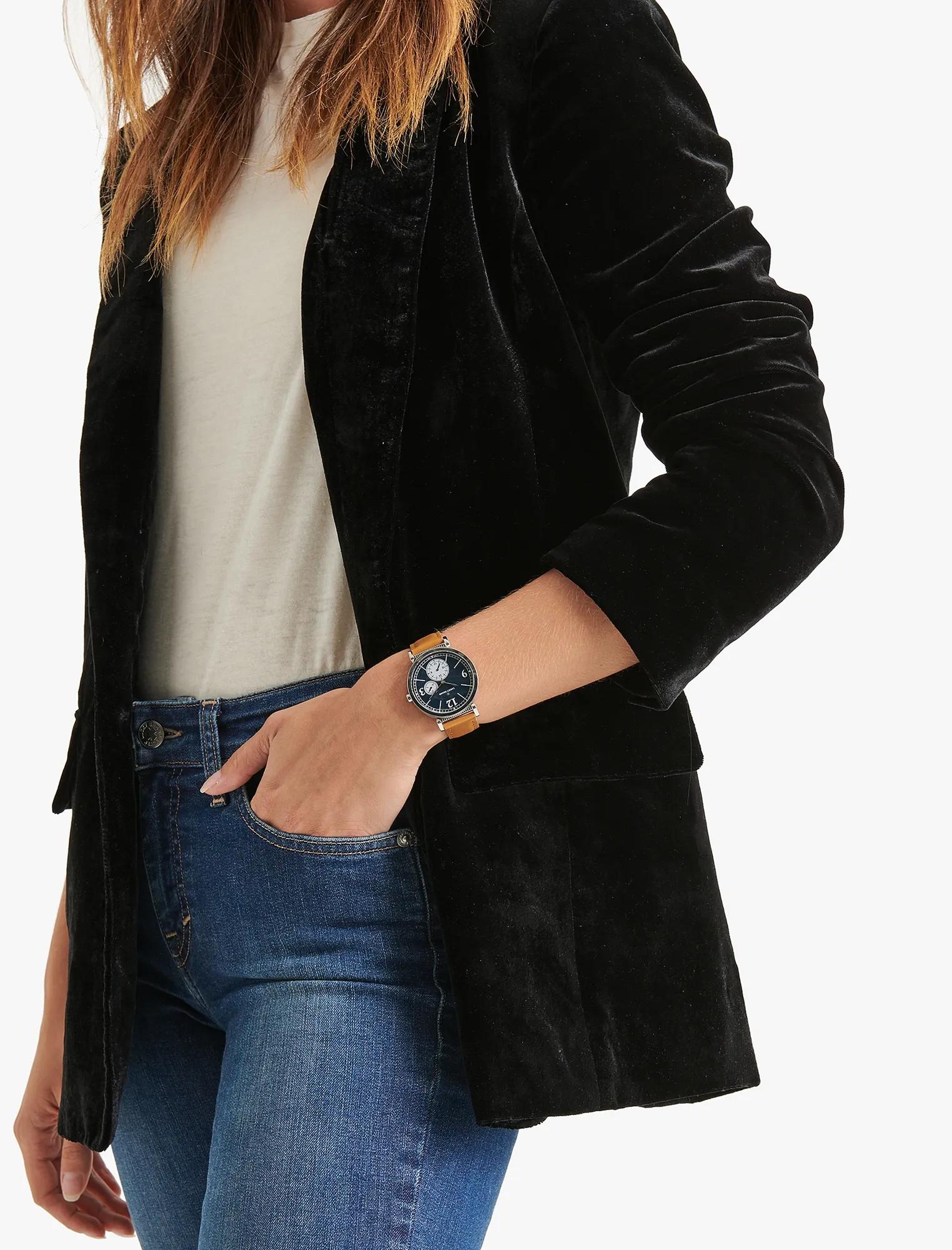 CARMEL BOYFRIEND TAN LEATHER WATCH, 38MM, image 6
