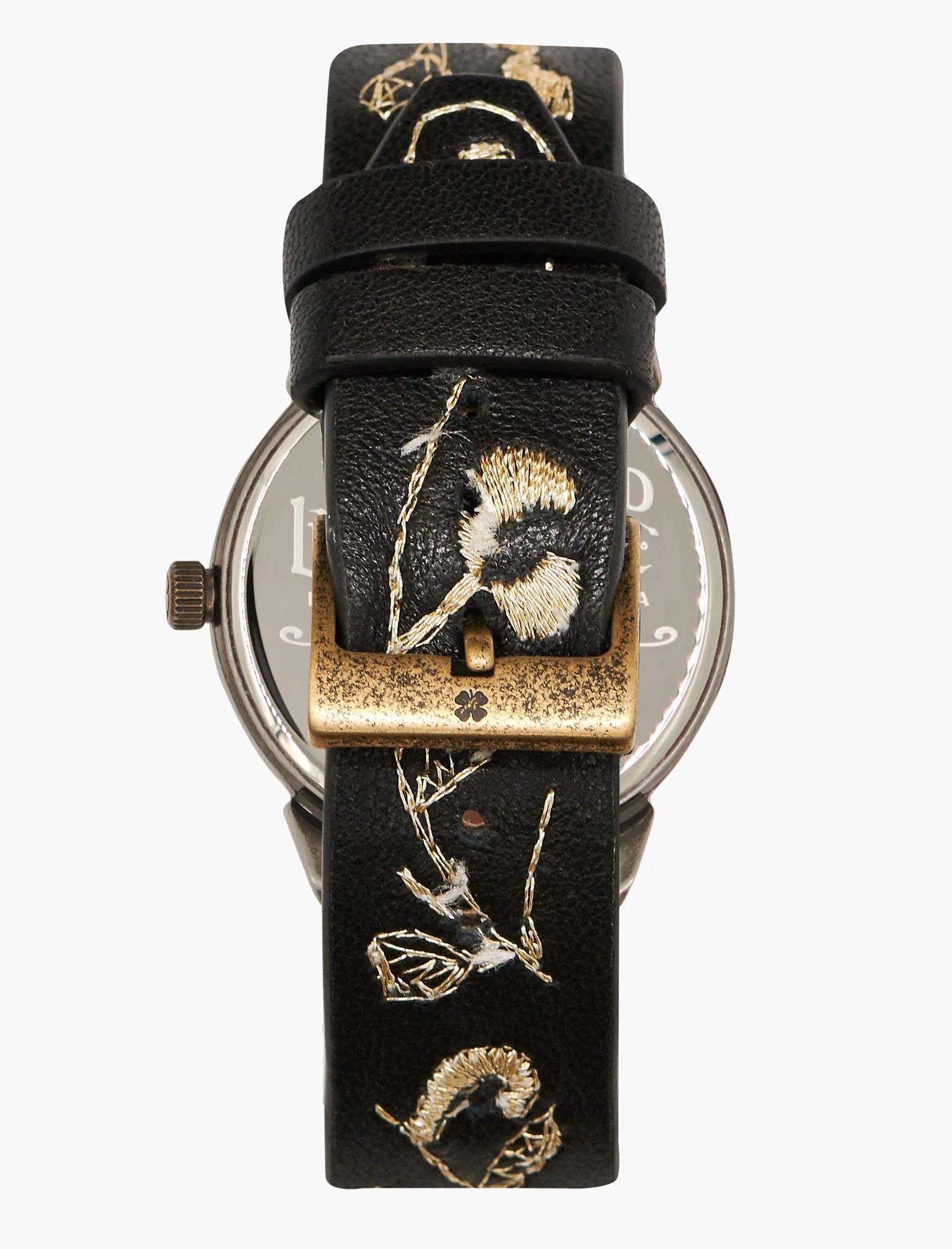 Torrey Embroidered Leather Watch, image 4