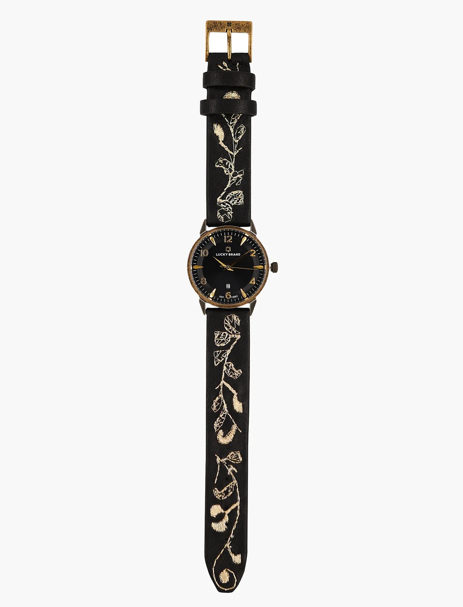 Torrey Embroidered Leather Watch, image 5