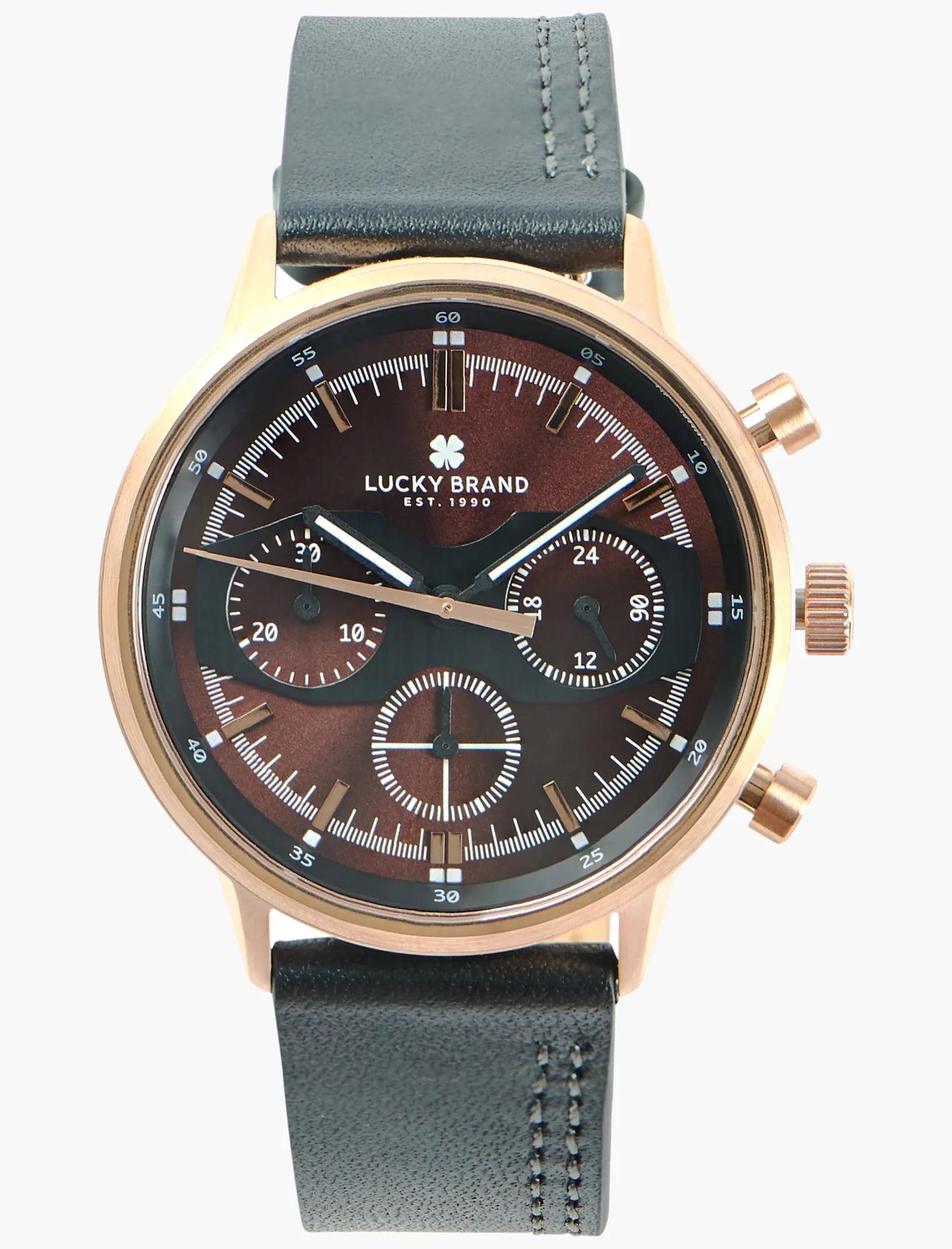 Fairfax Multi Black Leather Watch, image 1