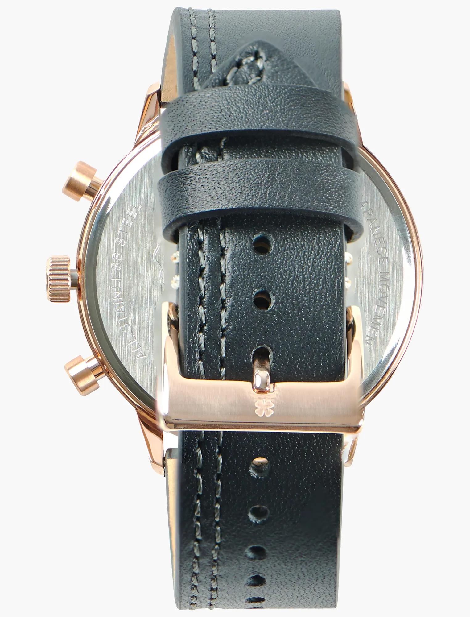 Fairfax Multi Black Leather Watch, image 3