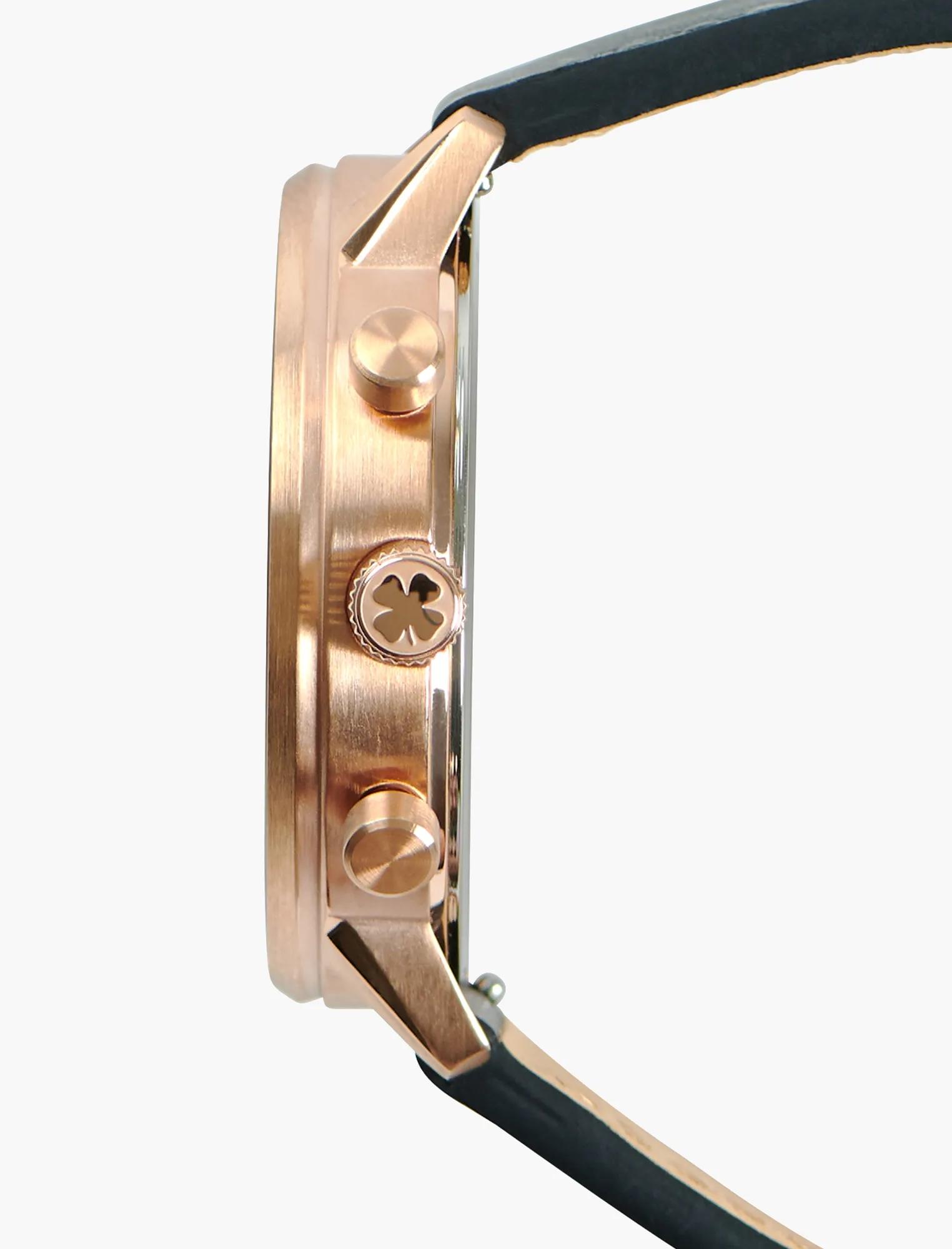 Fairfax Multi Black Leather Watch, image 4