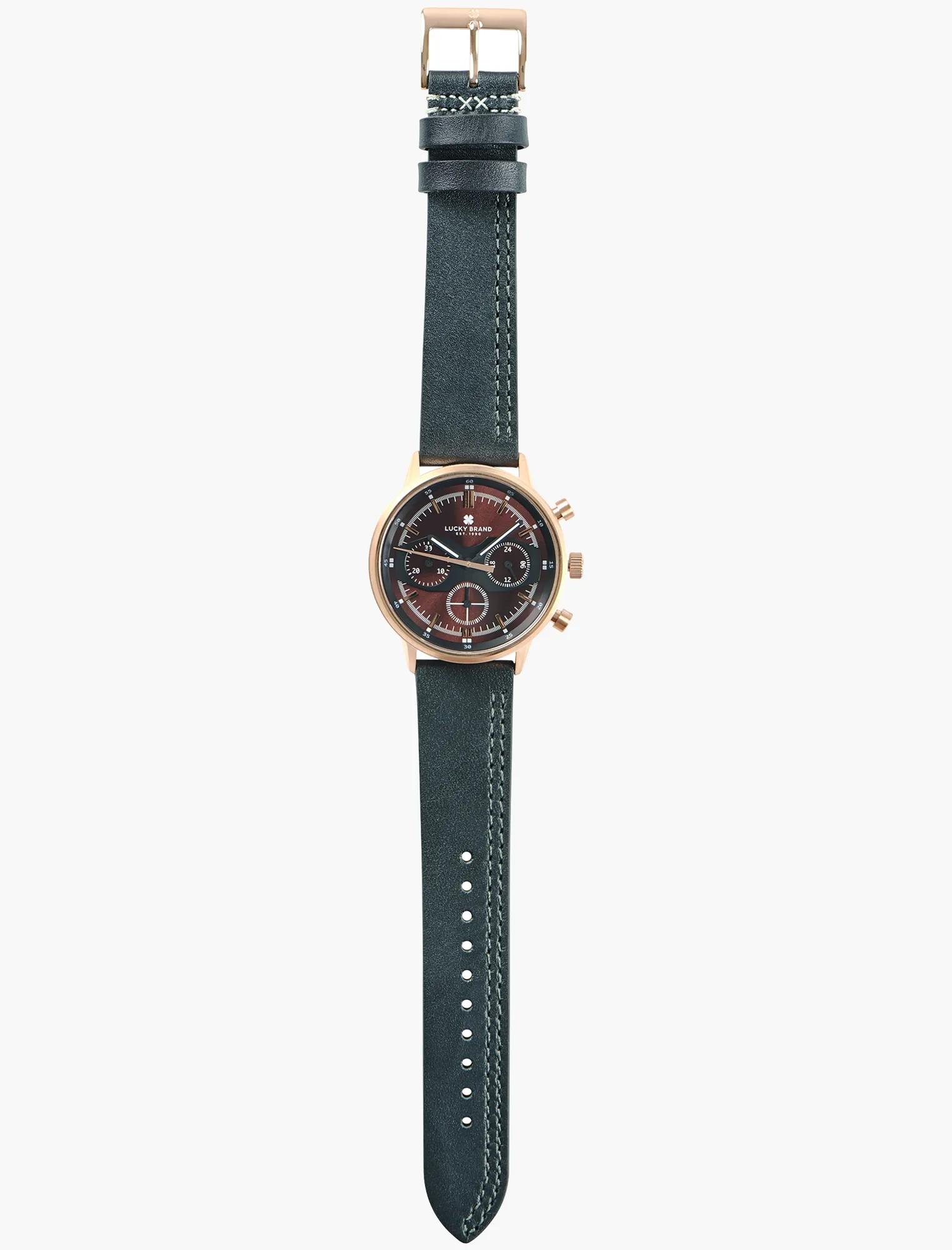 Fairfax Multi Black Leather Watch, image 5