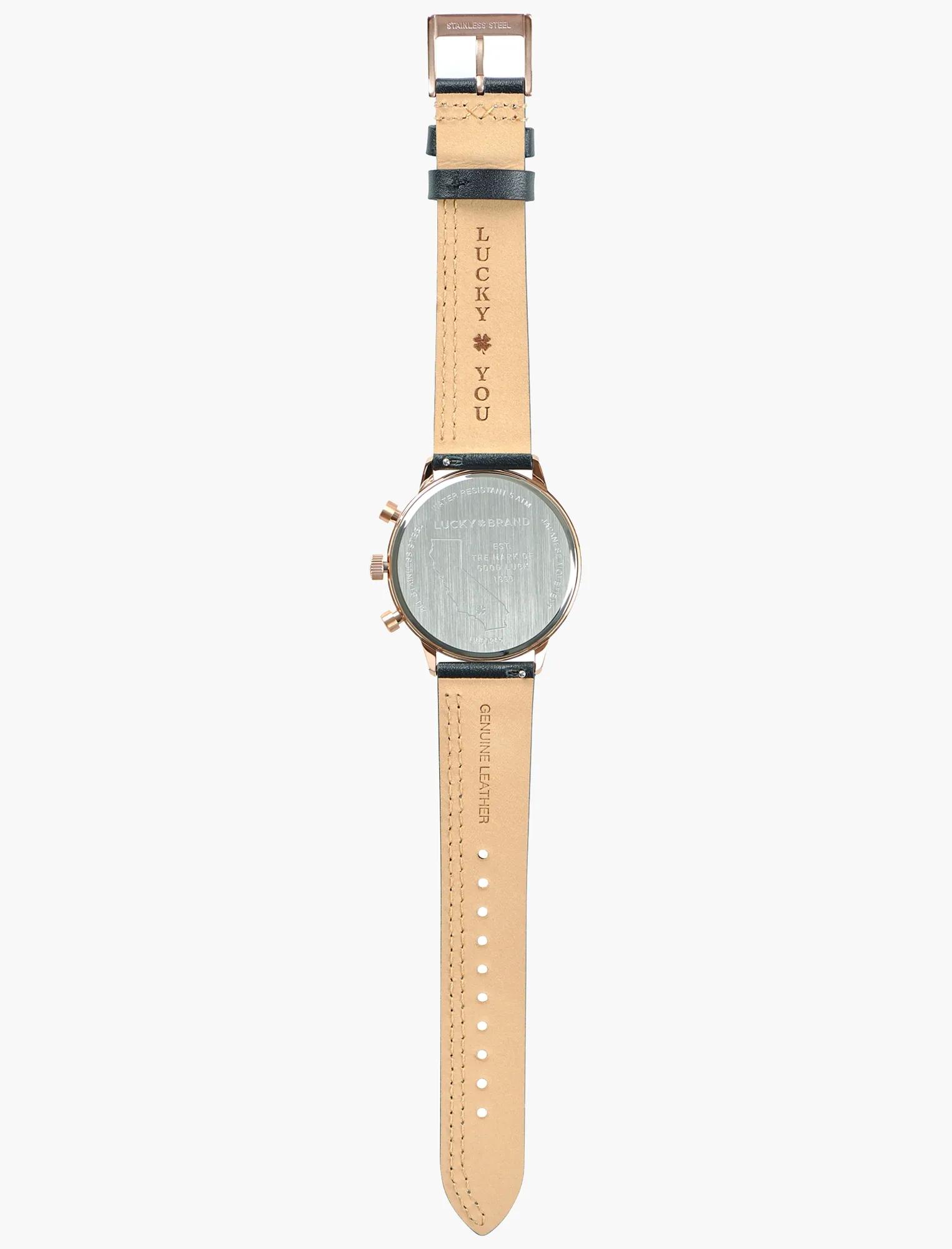 Fairfax Multi Black Leather Watch, image 6