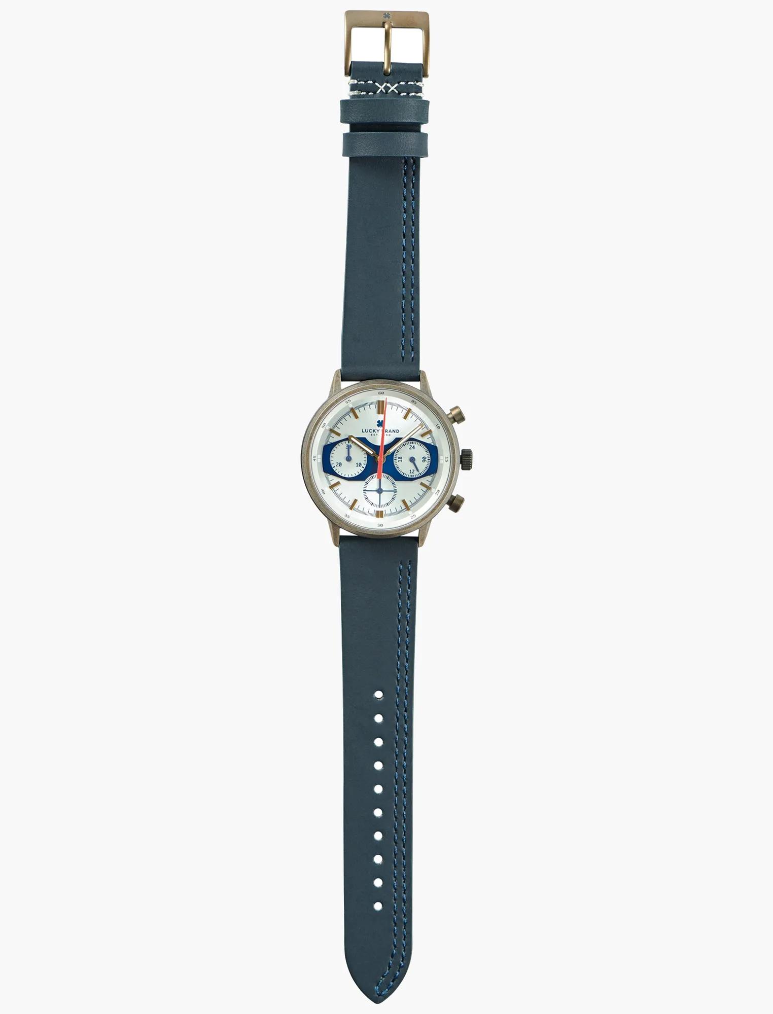 Fairfax Multi Navy Leather Watch, image 5