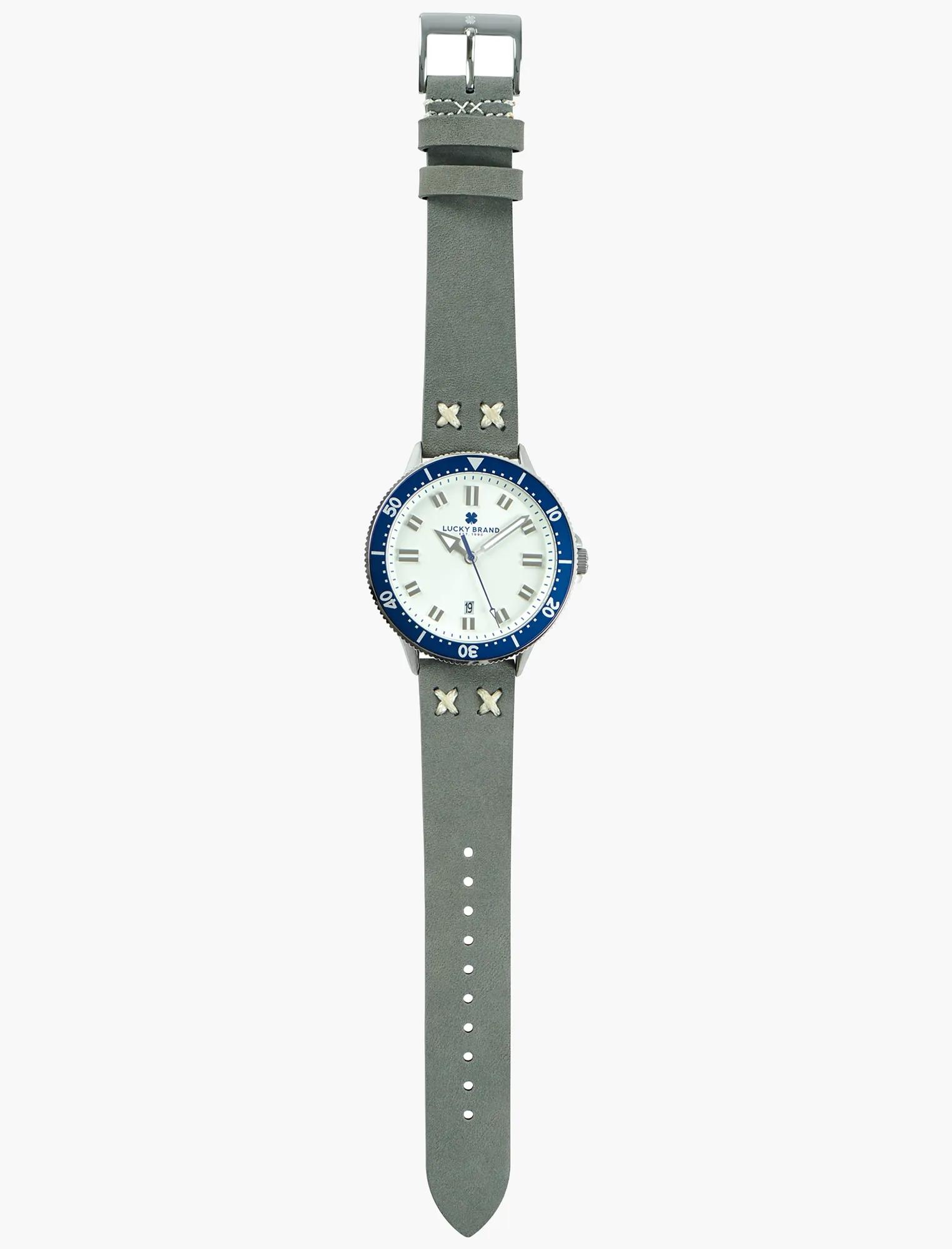 DILLON OLIVE SUEDE WATCH, 42mm, image 5
