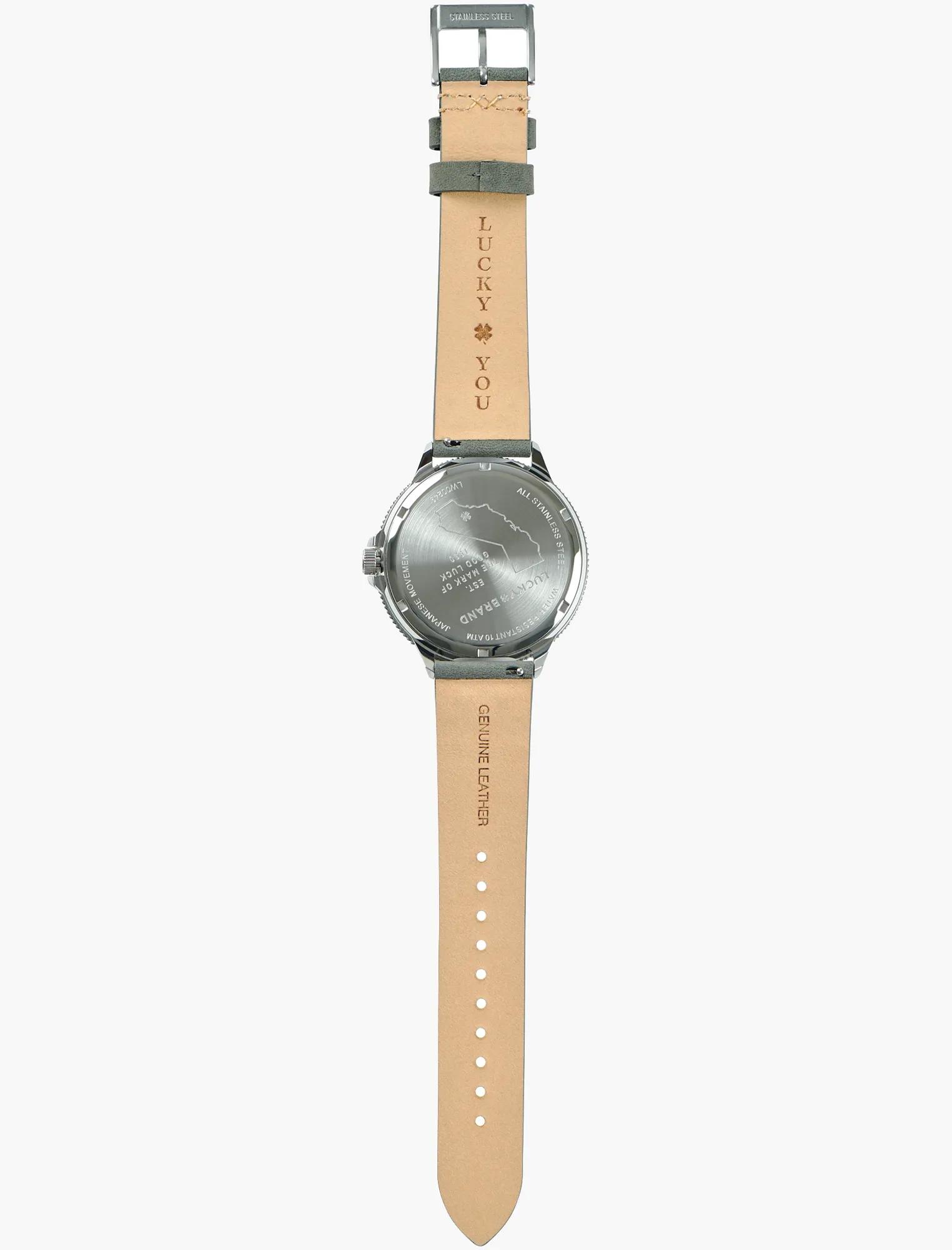 DILLON OLIVE SUEDE WATCH, 42mm, image 6