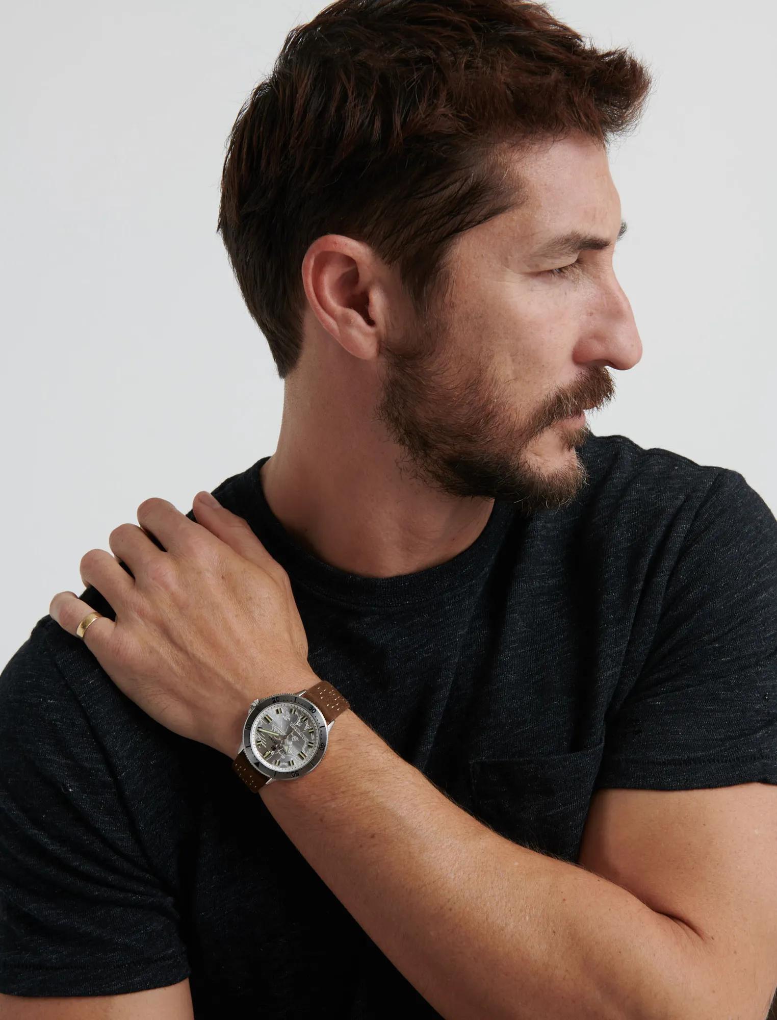 Dillon 3H White Etched Dial Watch, image 2