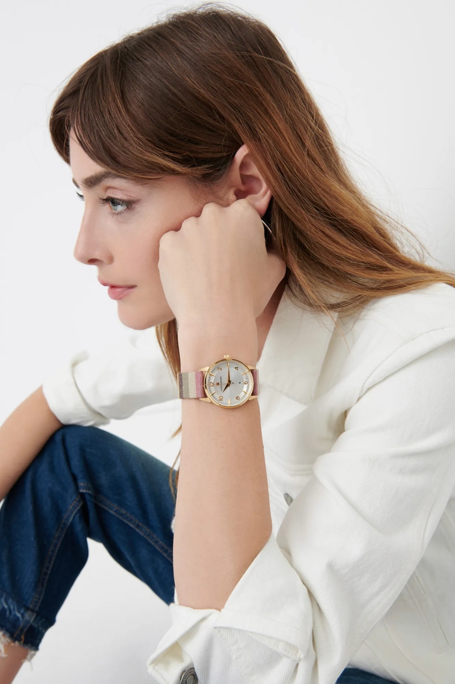 Torrey 3H YG Serape Strip Watch, image 2