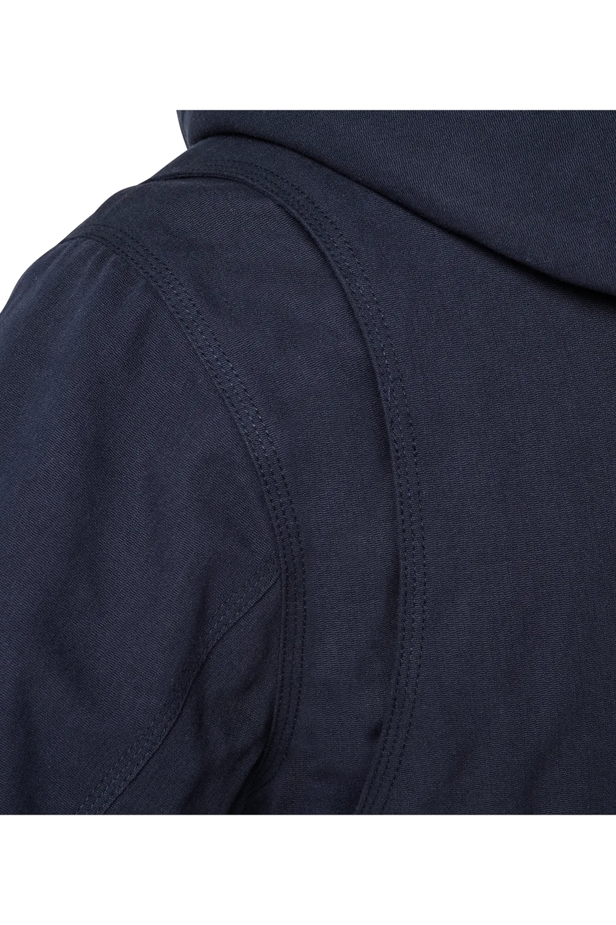 ZIP HOODED CANVAS CHORE COAT W/ SHERPA LINING, image 5