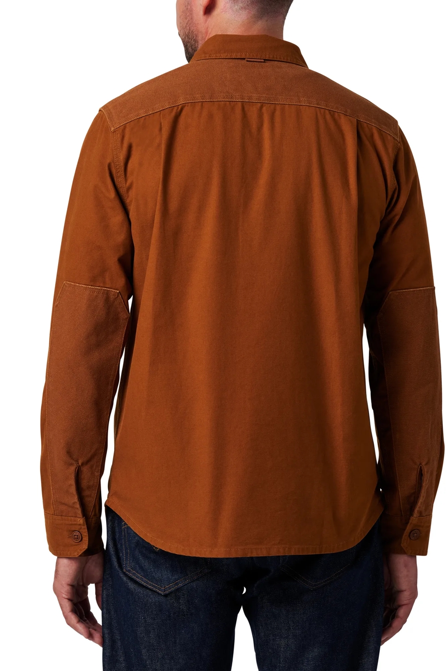 LONG SLEEVE SOLID SLUB CANVAS SHIRT, image 2