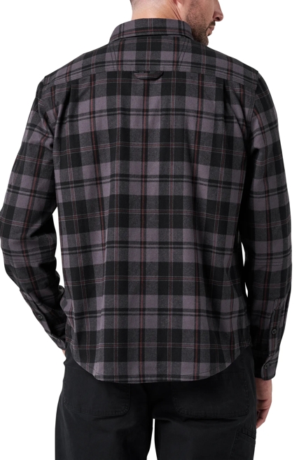 LONG SLEEVE HARVEST YARN DYED PLAID FLANNEL SHIRT, image 2