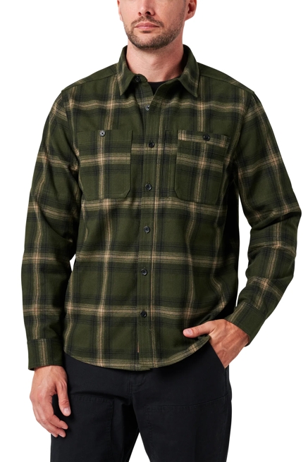 LONG SLEEVE HOMETOWN YARN DYED PLAID FLANNEL SHIRT, image 1