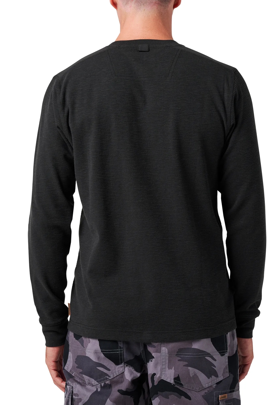 LONG SLEEVE SLUB THERMAL HENLEY W/ POCKET, image 3