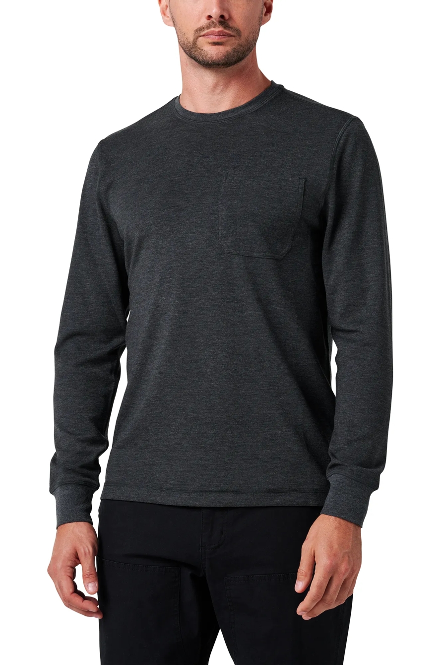LONG SLEEVE PERFORMANCE TEXTURED KNIT POCKET T-SHIRT, image 1