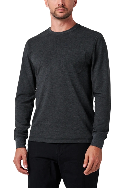 LONG SLEEVE PERFORMANCE TEXTURED KNIT POCKET T-SHIRT, image 1