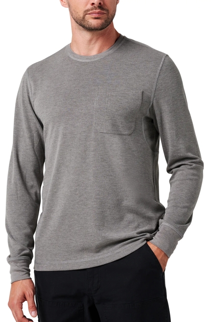 LONG SLEEVE PERFORMANCE TEXTURED KNIT POCKET T-SHIRT, image 1