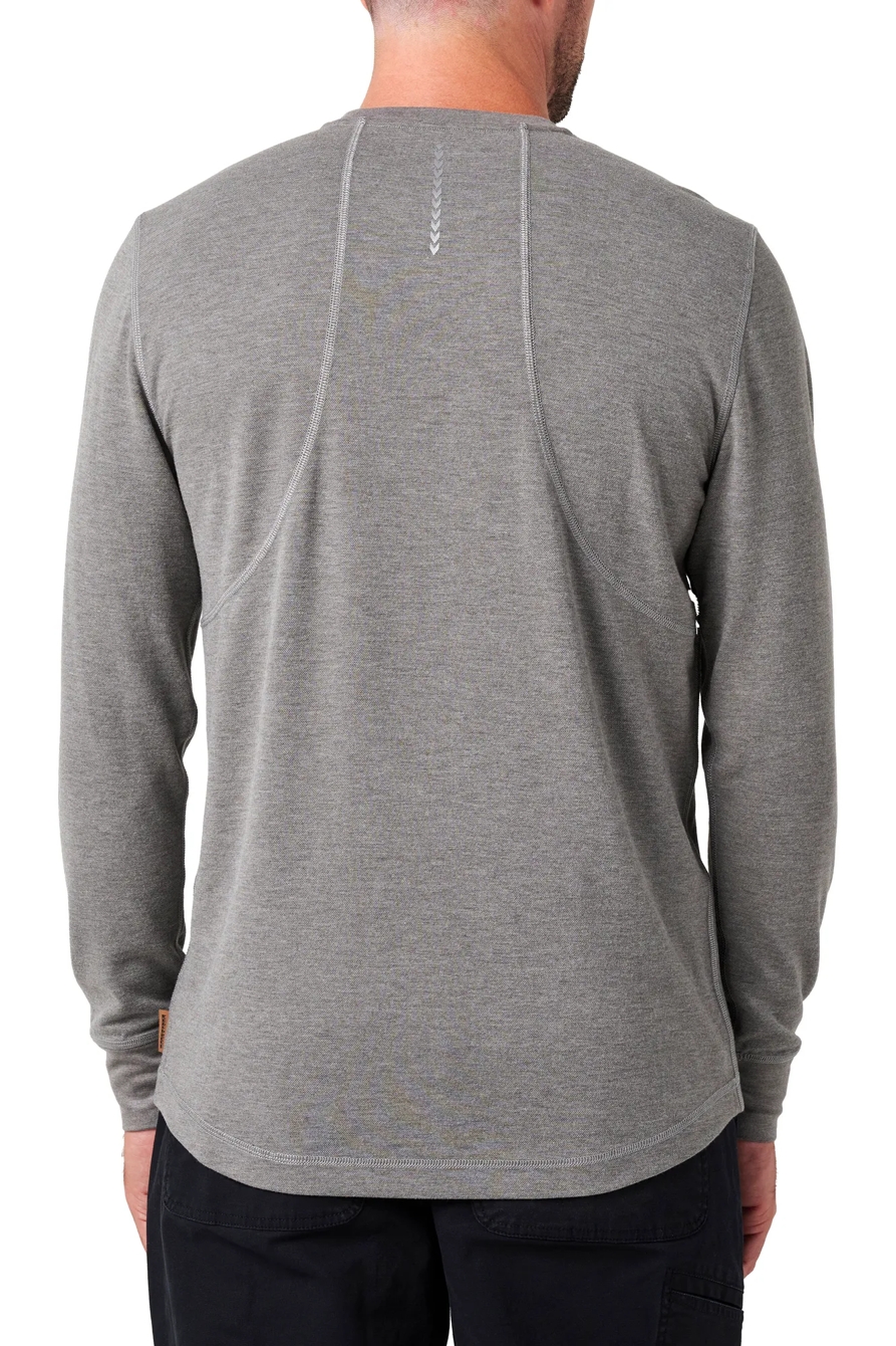 LONG SLEEVE PERFORMANCE TEXTURED KNIT POCKET T-SHIRT, image 3