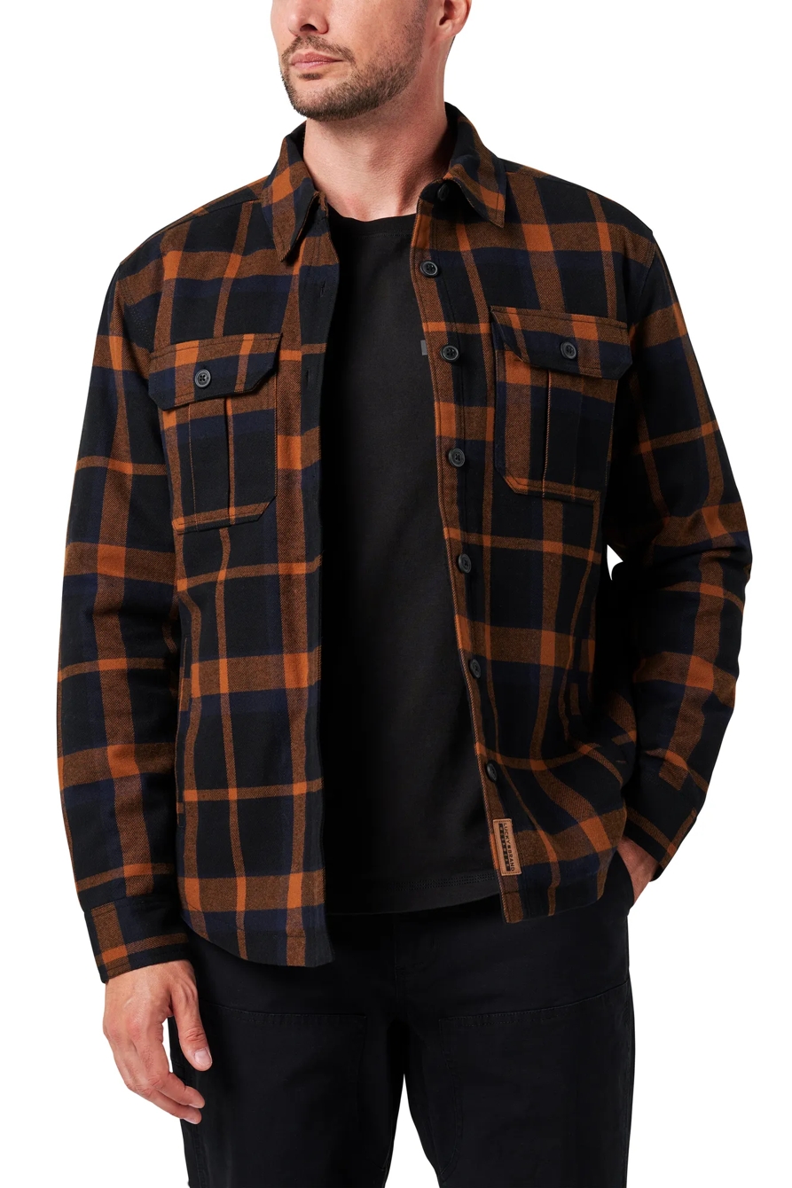 YARN DYED FLANNEL SHIRT JKT W/ SHERPA LINING, image 1