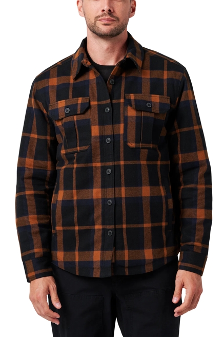 YARN DYED FLANNEL SHIRT JKT W/ SHERPA LINING, image 2