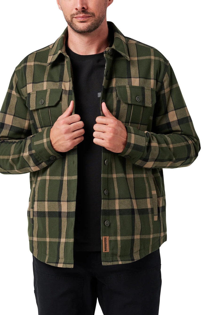 YARN DYED FLANNEL SHIRT JKT W/ SHERPA LINING, image 3