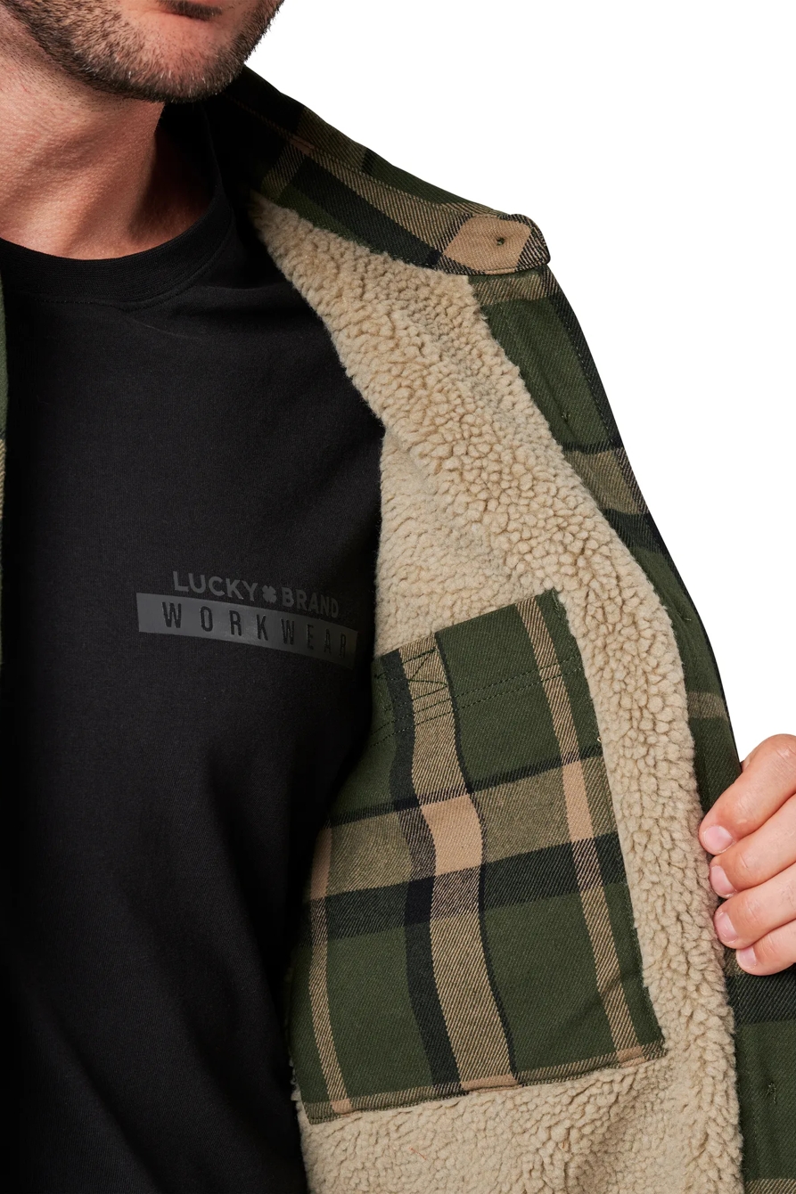 YARN DYED FLANNEL SHIRT JKT W/ SHERPA LINING, image 4
