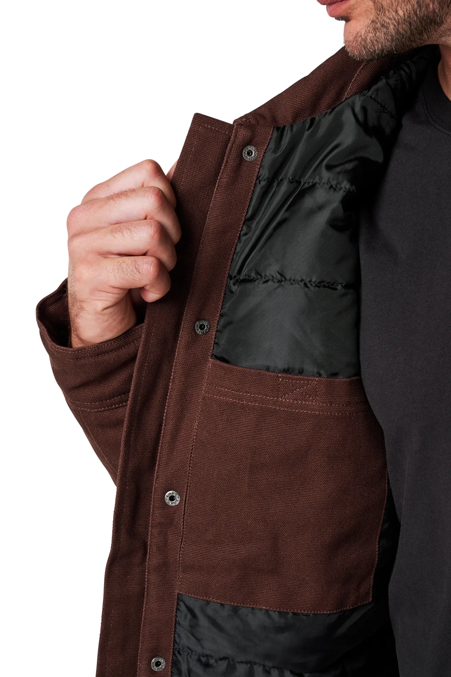 FULL ZIP CANVAS CHORE JACKET W/ QUILTED LINING, image 4