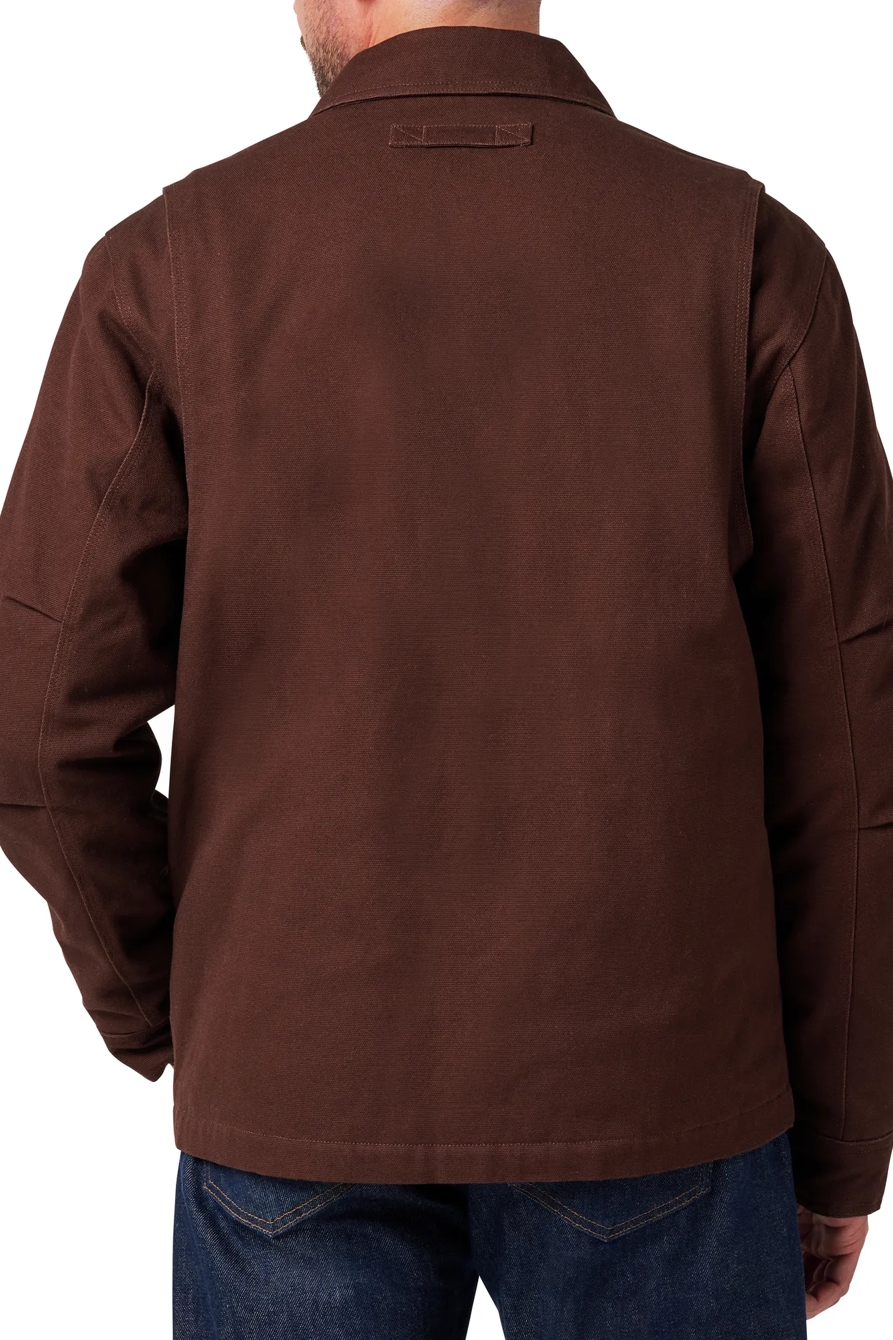 FULL ZIP CANVAS CHORE JACKET W/ QUILTED LINING, image 6