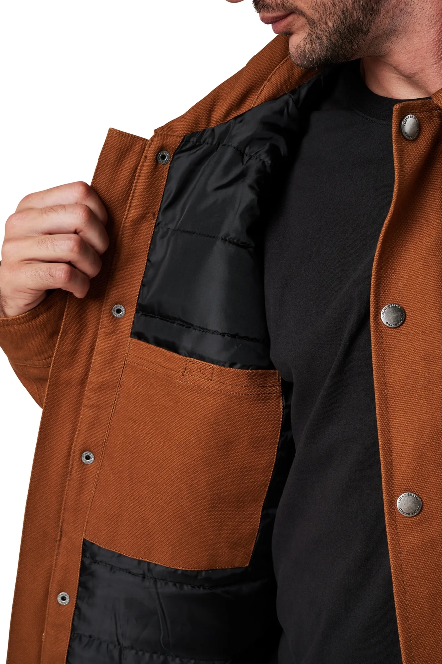 FULL ZIP CANVAS CHORE JACKET W/ QUILTED LINING, image 4